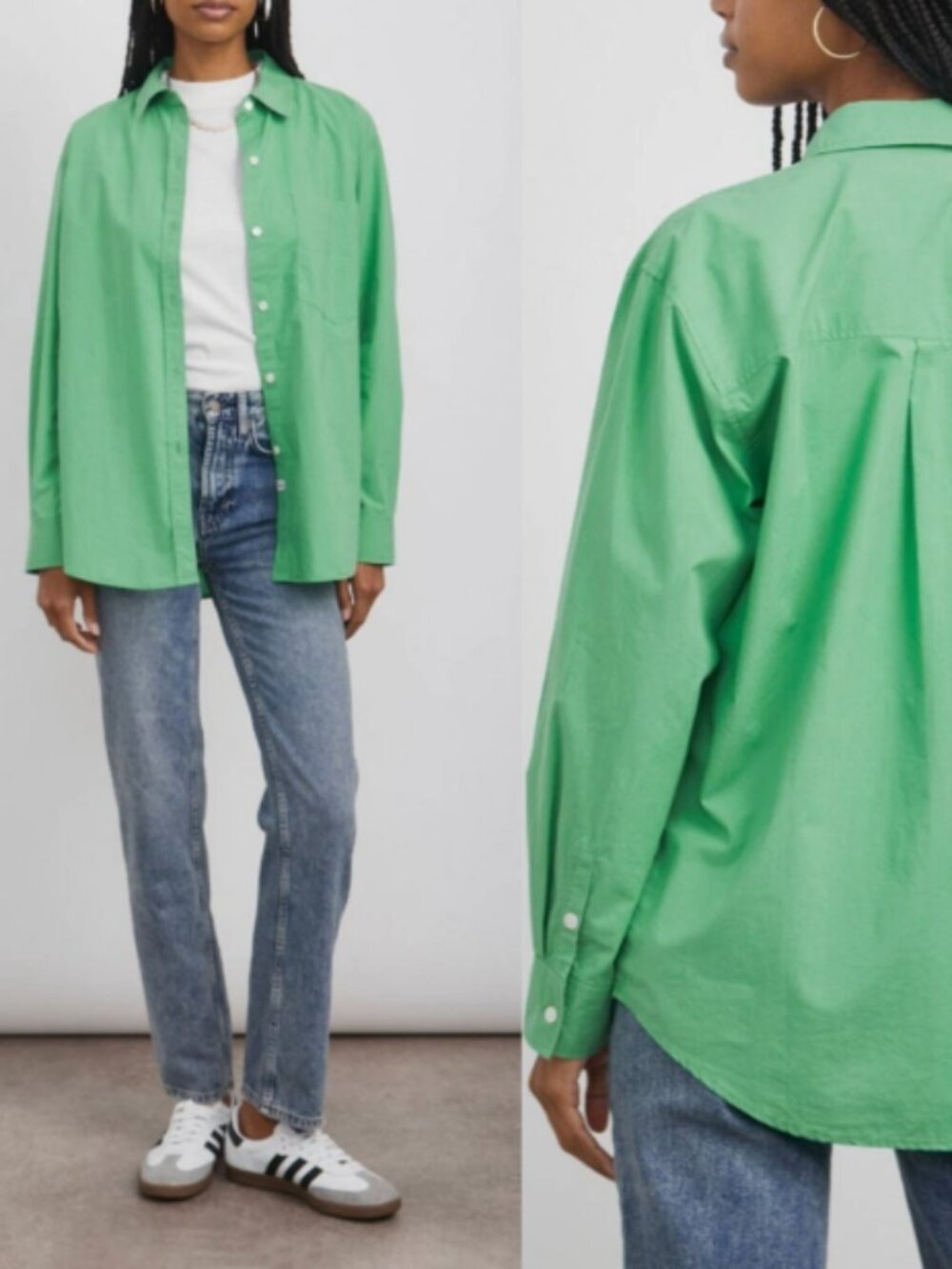 Rails Arlo Poplin Button-down in Kelly Green Size Small